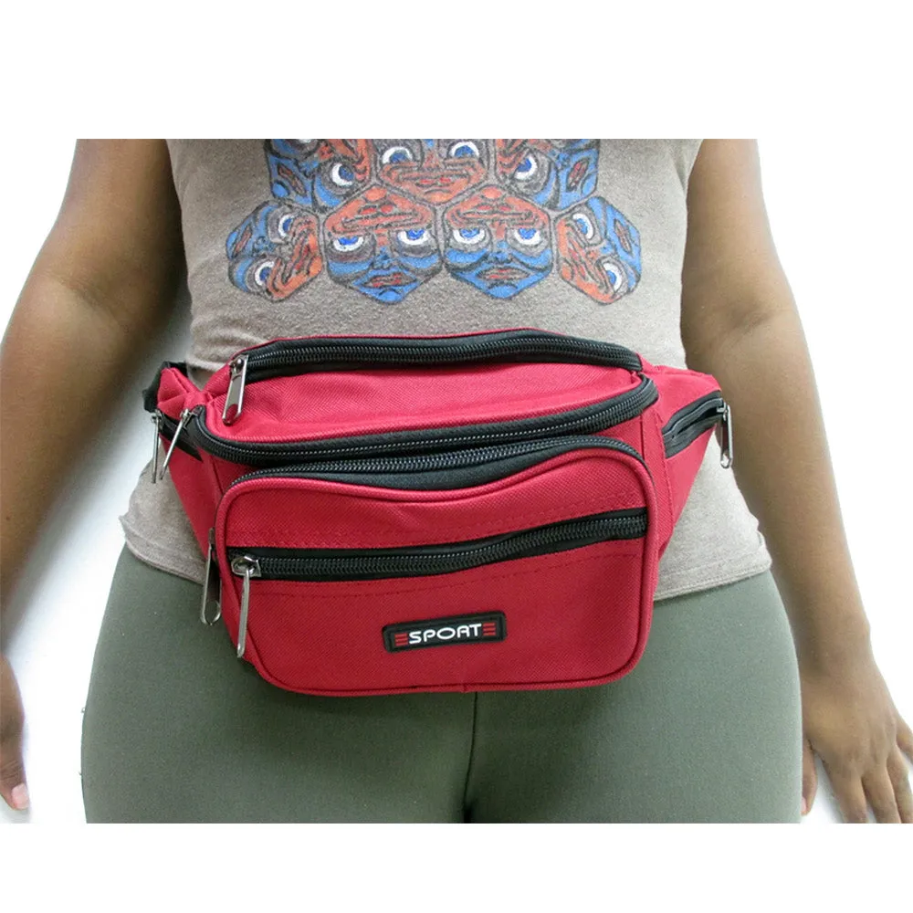 1 Waist Fanny Pack Belt Bag Pouch Travel Sport Hip Purse Zipper Sports Running