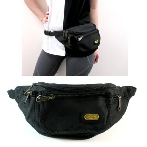 1 X Black Waist Fanny Pack Belt Bag Pouch Travel Case Sport Hip Purse Men Women