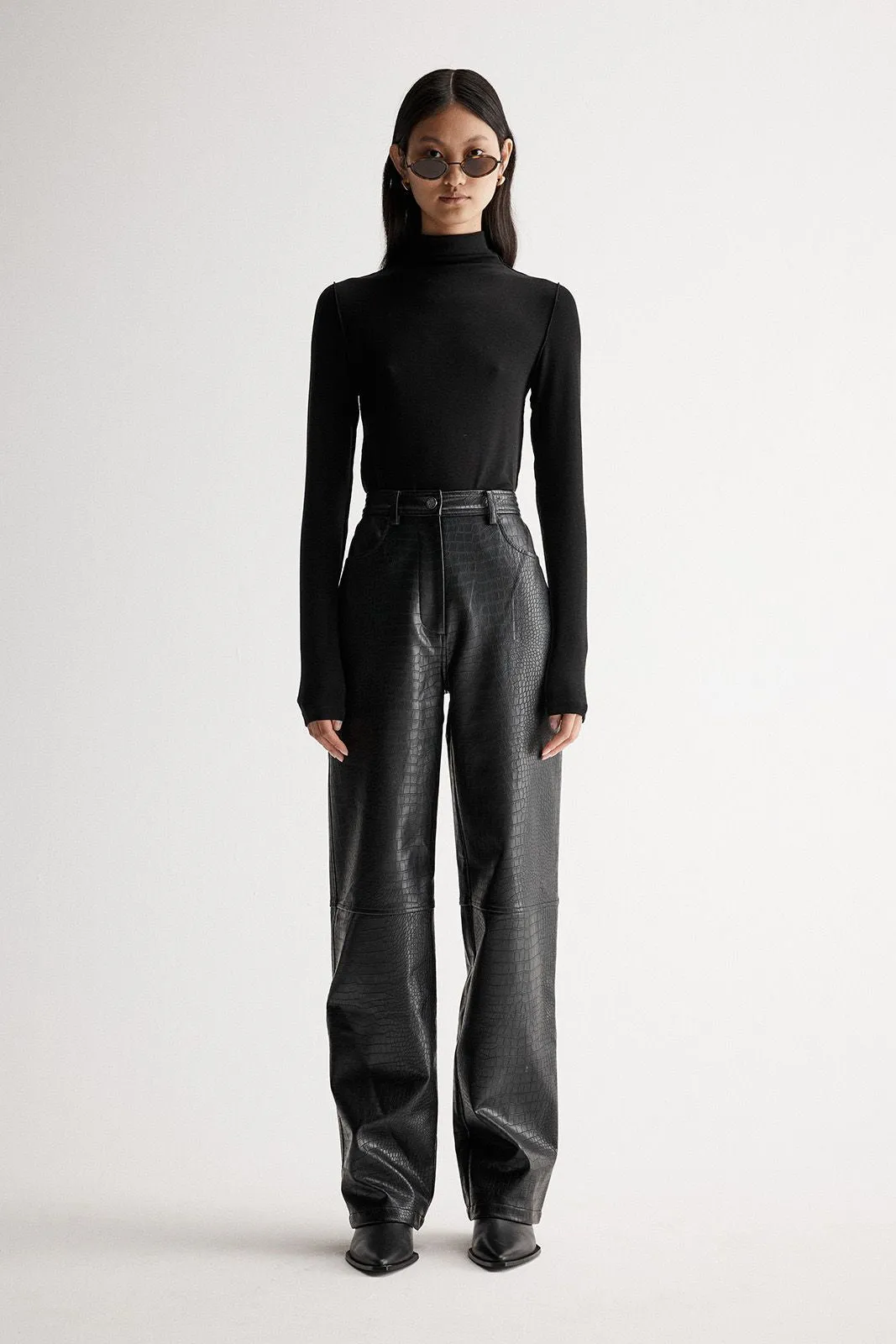 Black Croc Eden Pant