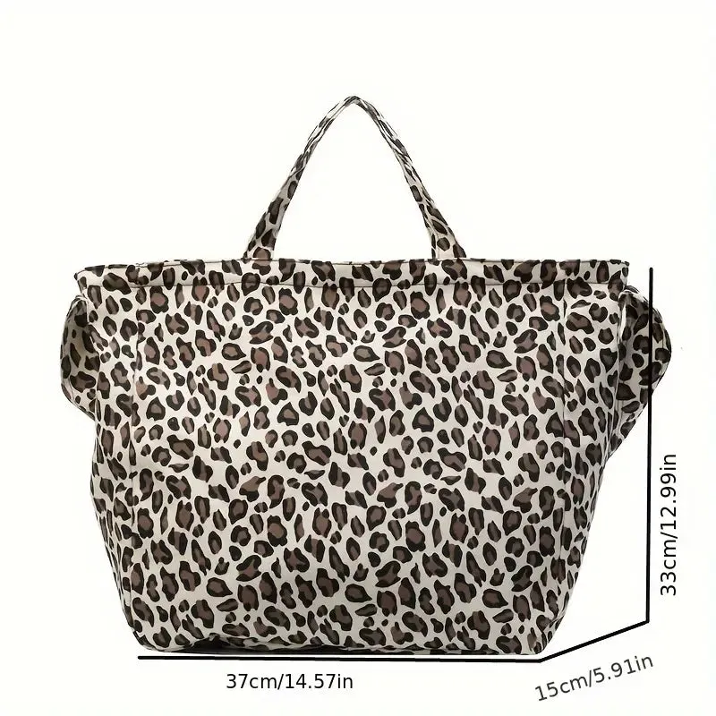 Chic Leopard Print Tote Bag