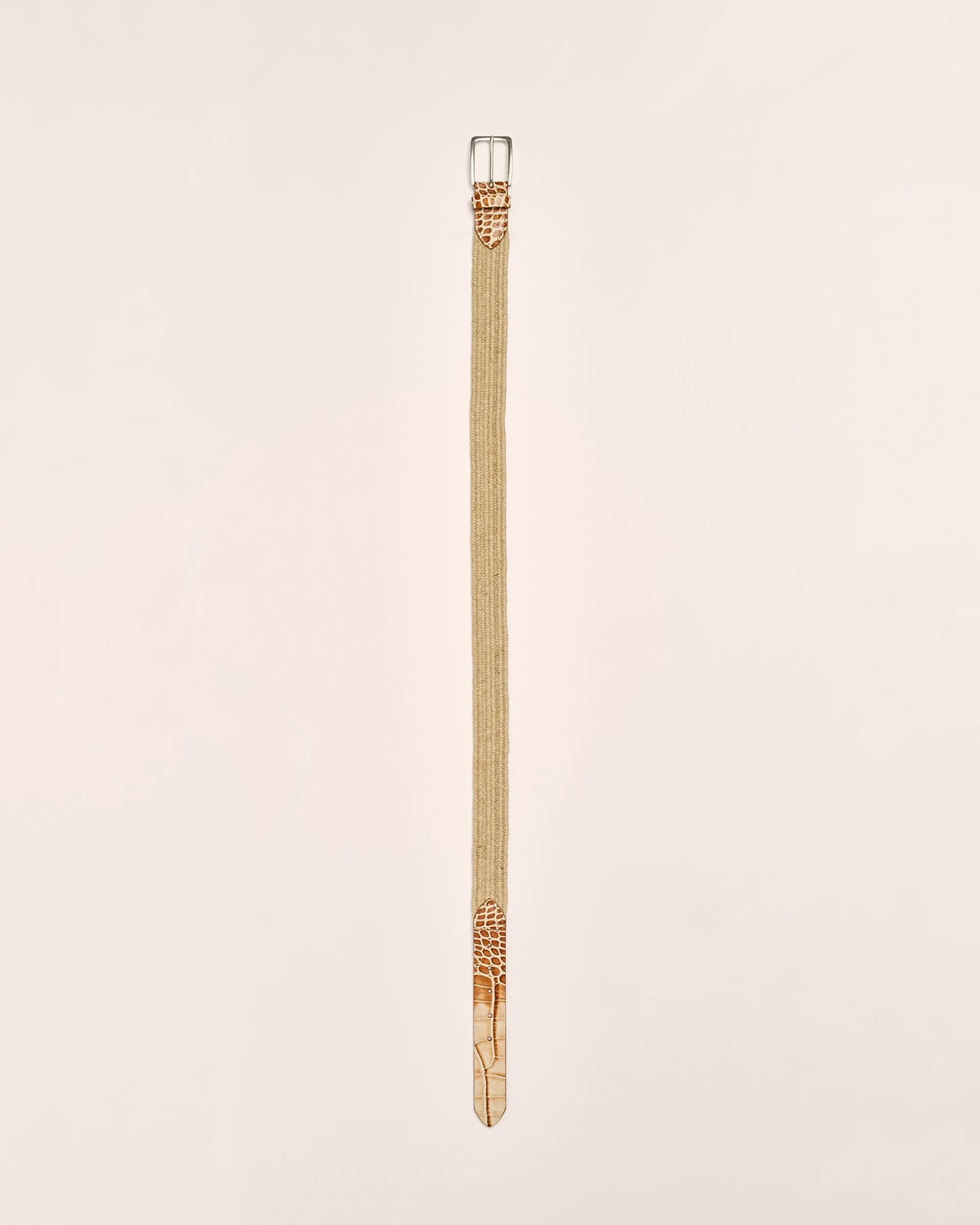 Crocco Tip Italian Linen Belt