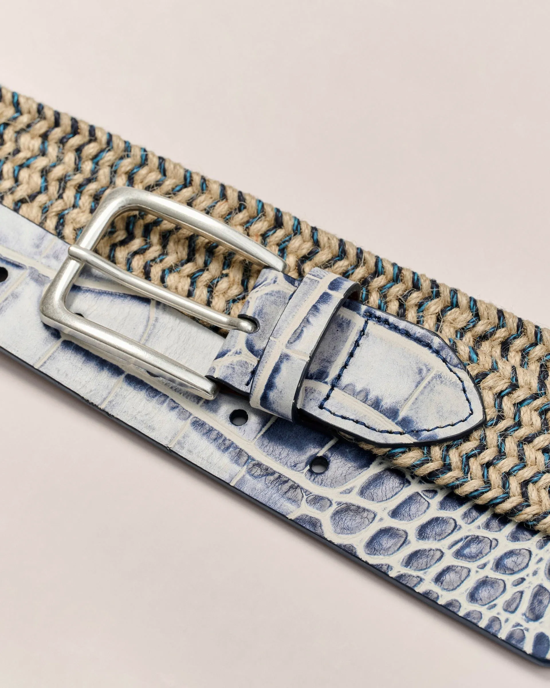 Crocco Tip Italian Linen Belt