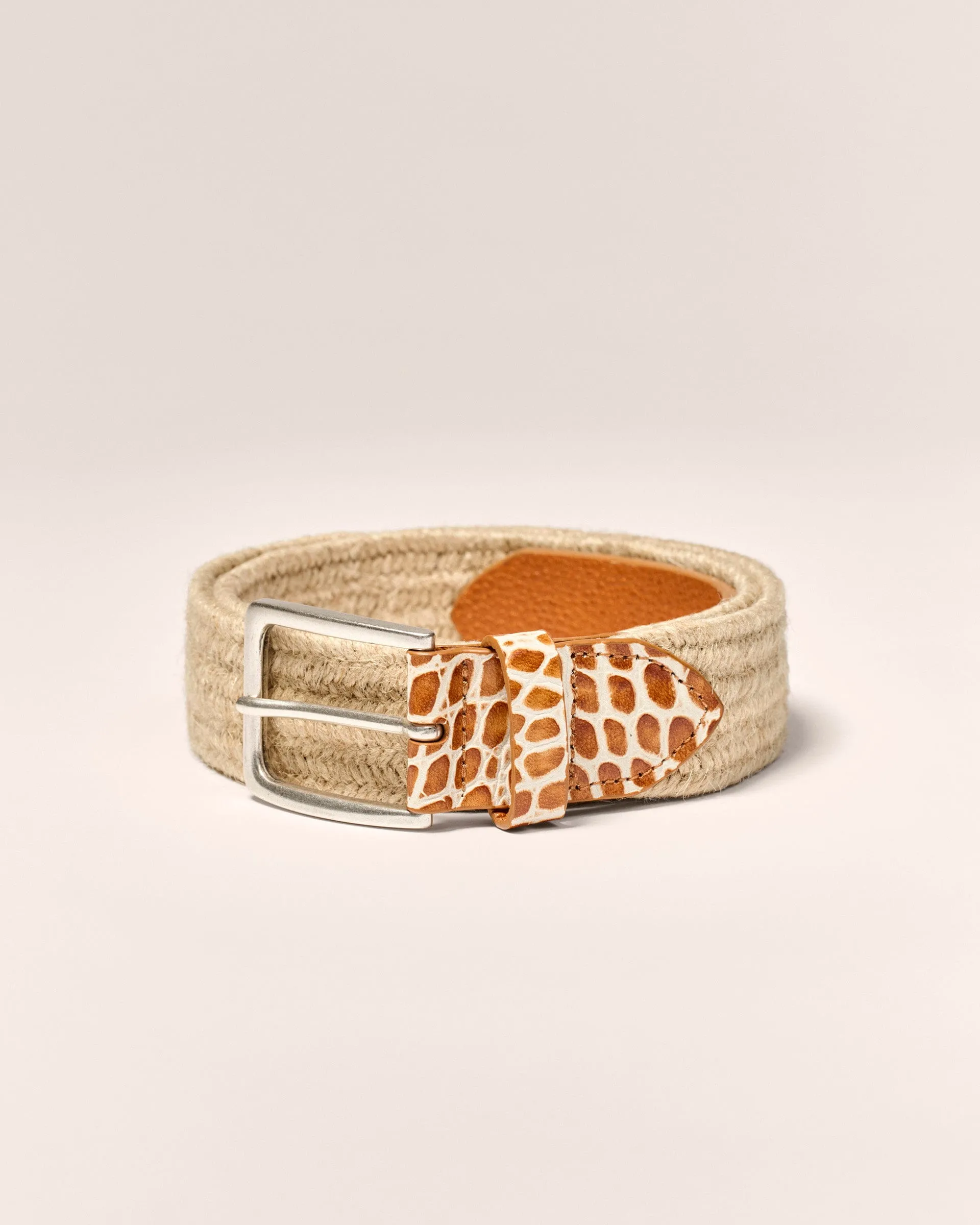 Crocco Tip Italian Linen Belt