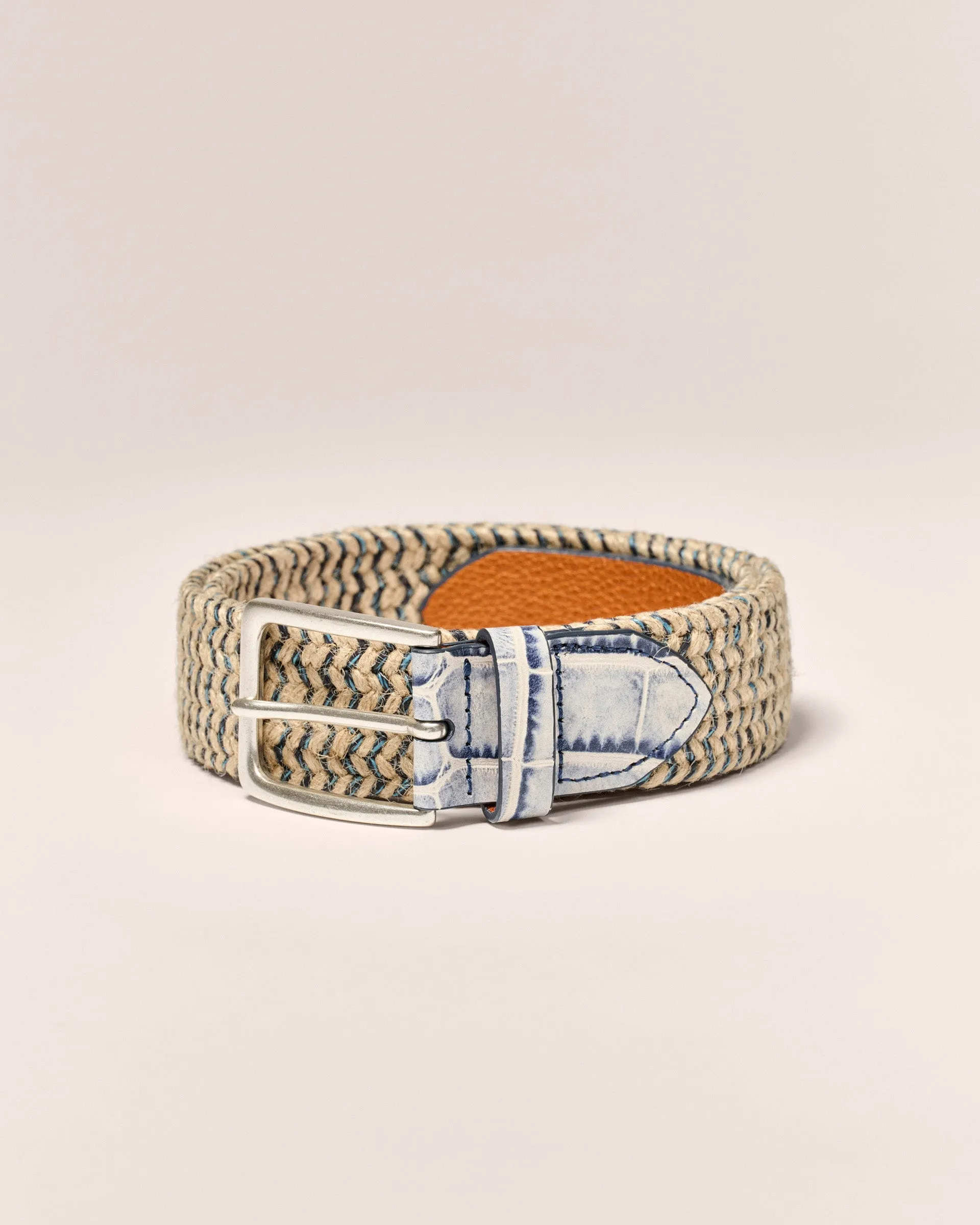 Crocco Tip Italian Linen Belt