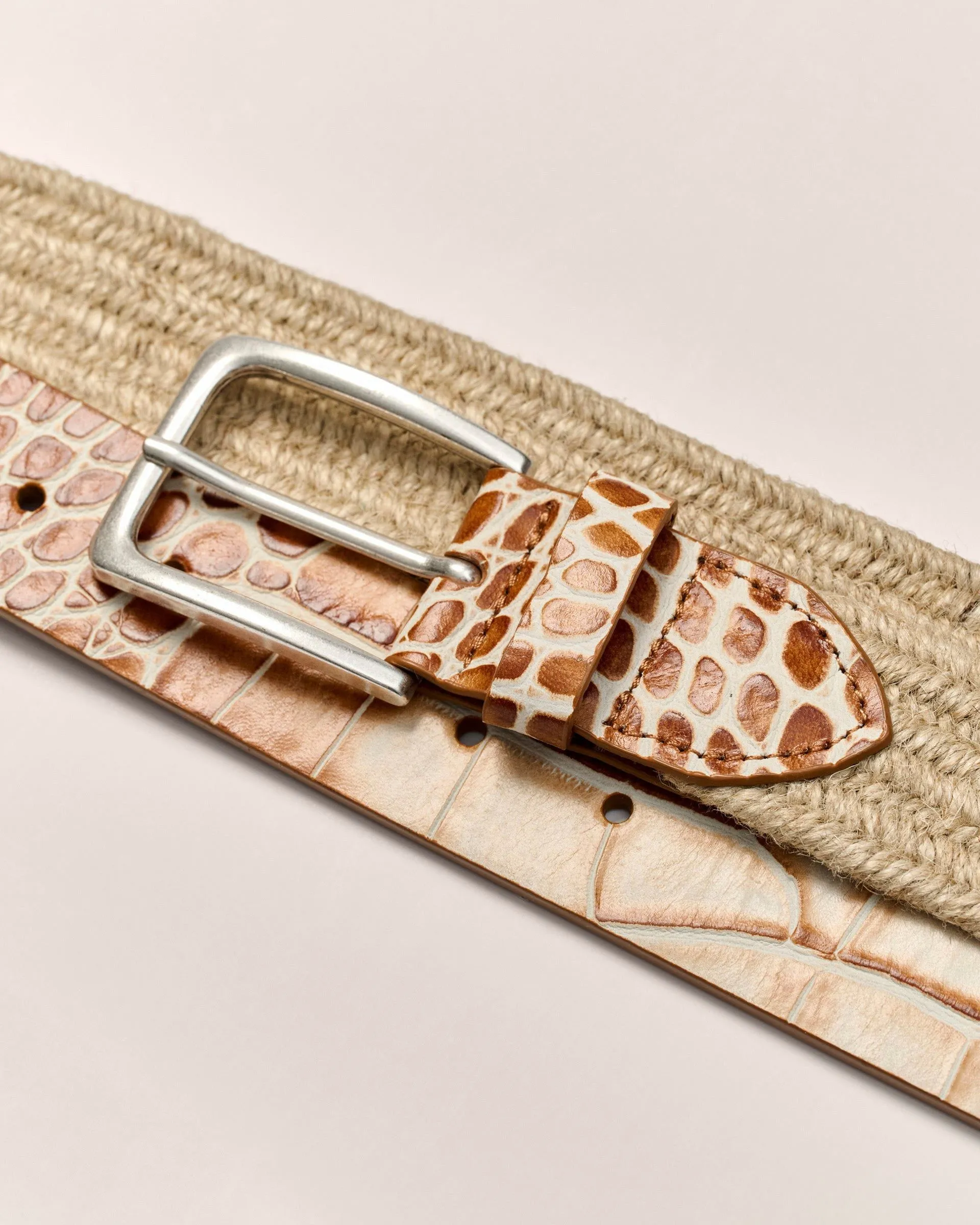 Crocco Tip Italian Linen Belt