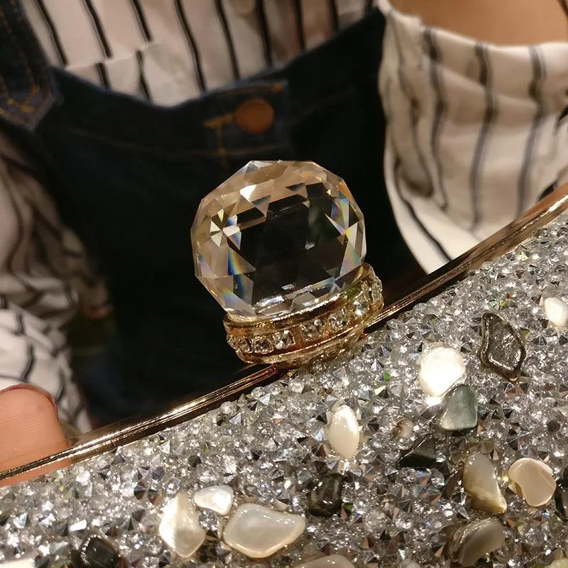 Diamond Concave Pillow Clutch