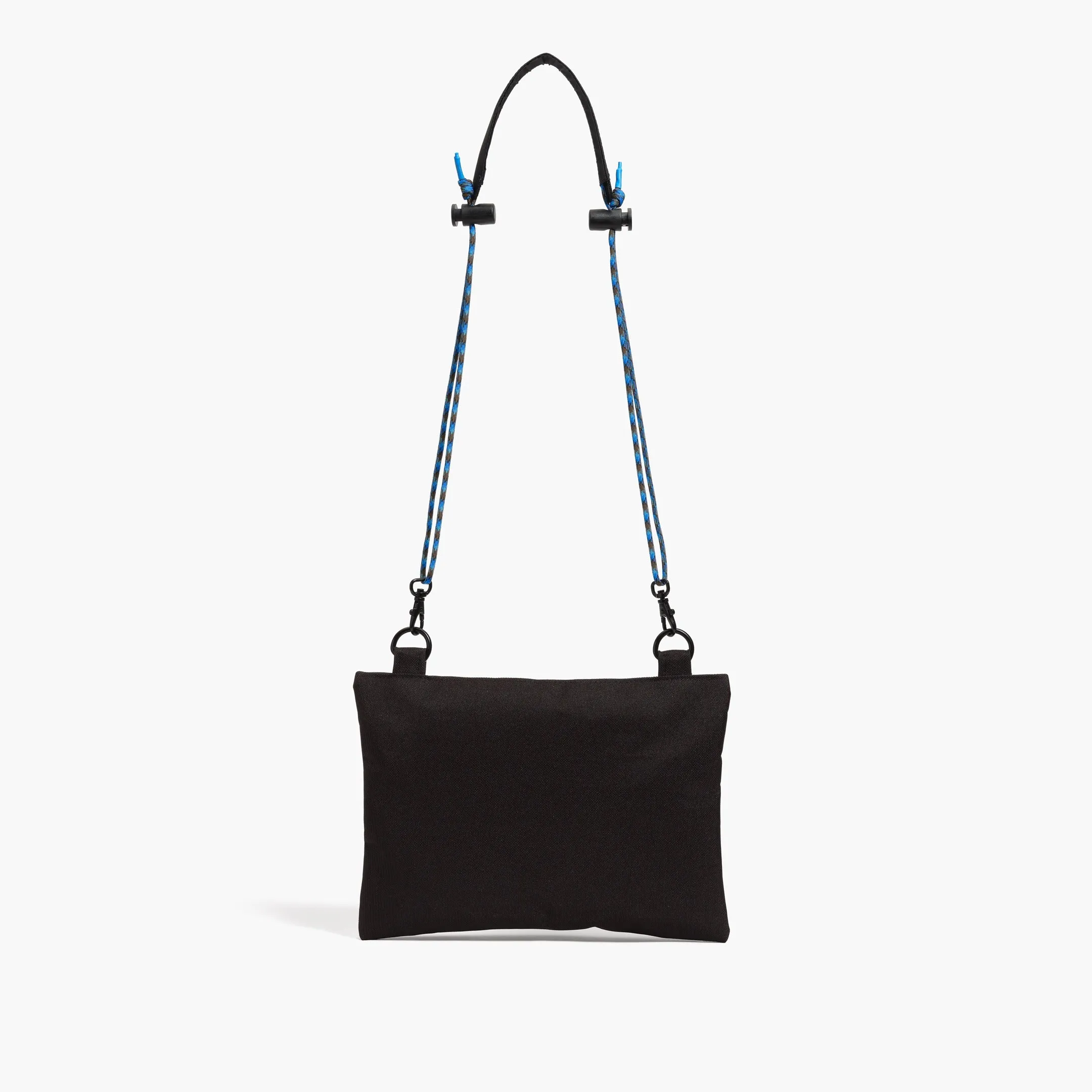 Hilo Upcycled Sacoche - Recycled Poly - Black / Cotton Zig Zag with Black Shoulder / Grey Paracord
