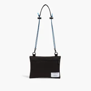 Hilo Upcycled Sacoche - Recycled Poly - Black / Cotton Zig Zag with Black Shoulder / Grey Paracord