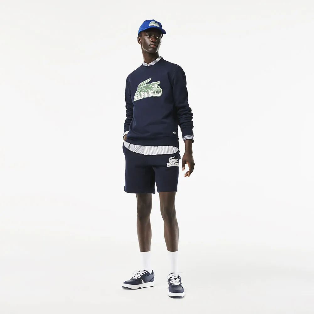 Men's Lacoste Round Neck Unbrushed Fleece Sweatshirt