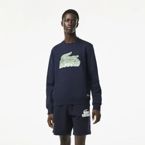 Men's Lacoste Round Neck Unbrushed Fleece Sweatshirt