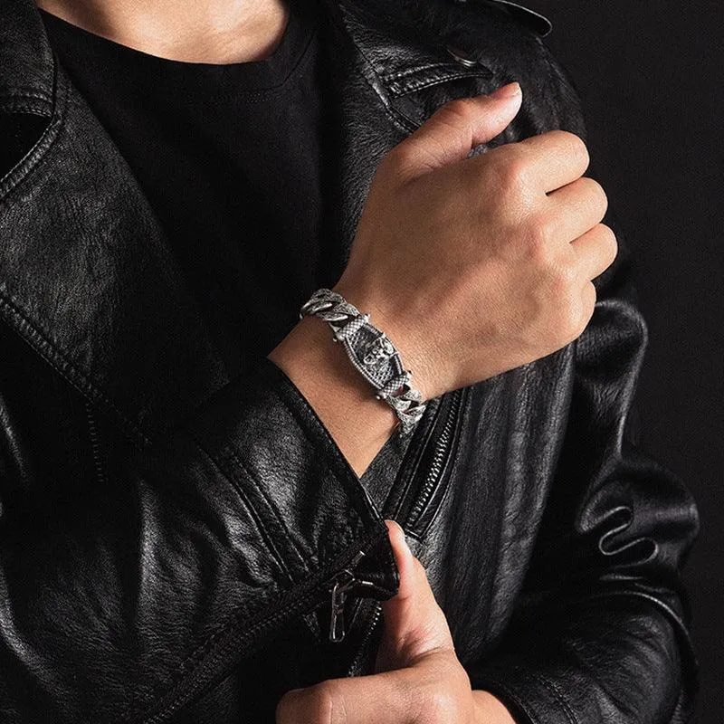 New Wolf Head Bracelet Men's Fashion Retro Hegemony