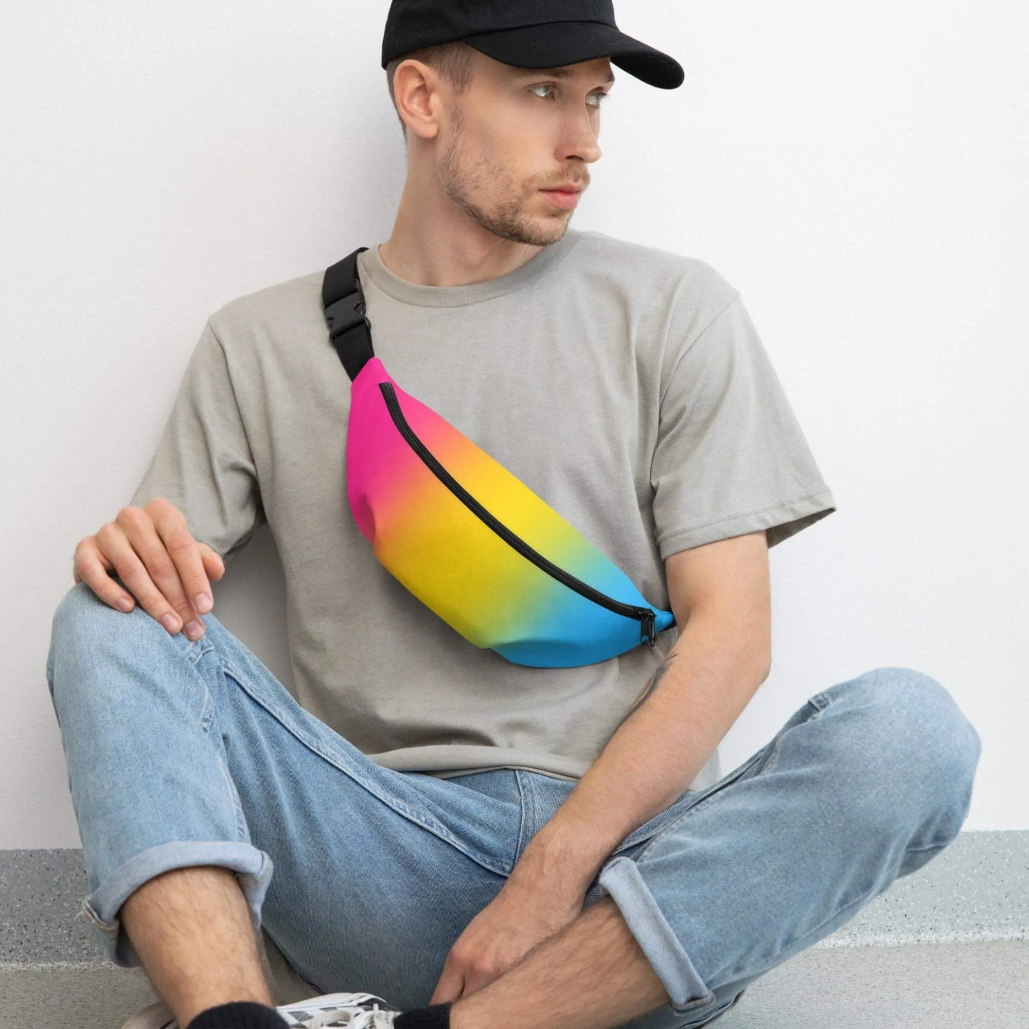Pansexual Pride Ombre Crossbody Belt Bag