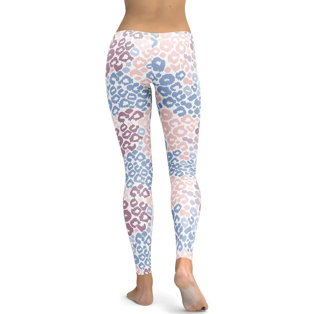 Pastel Leopard Print Leggings