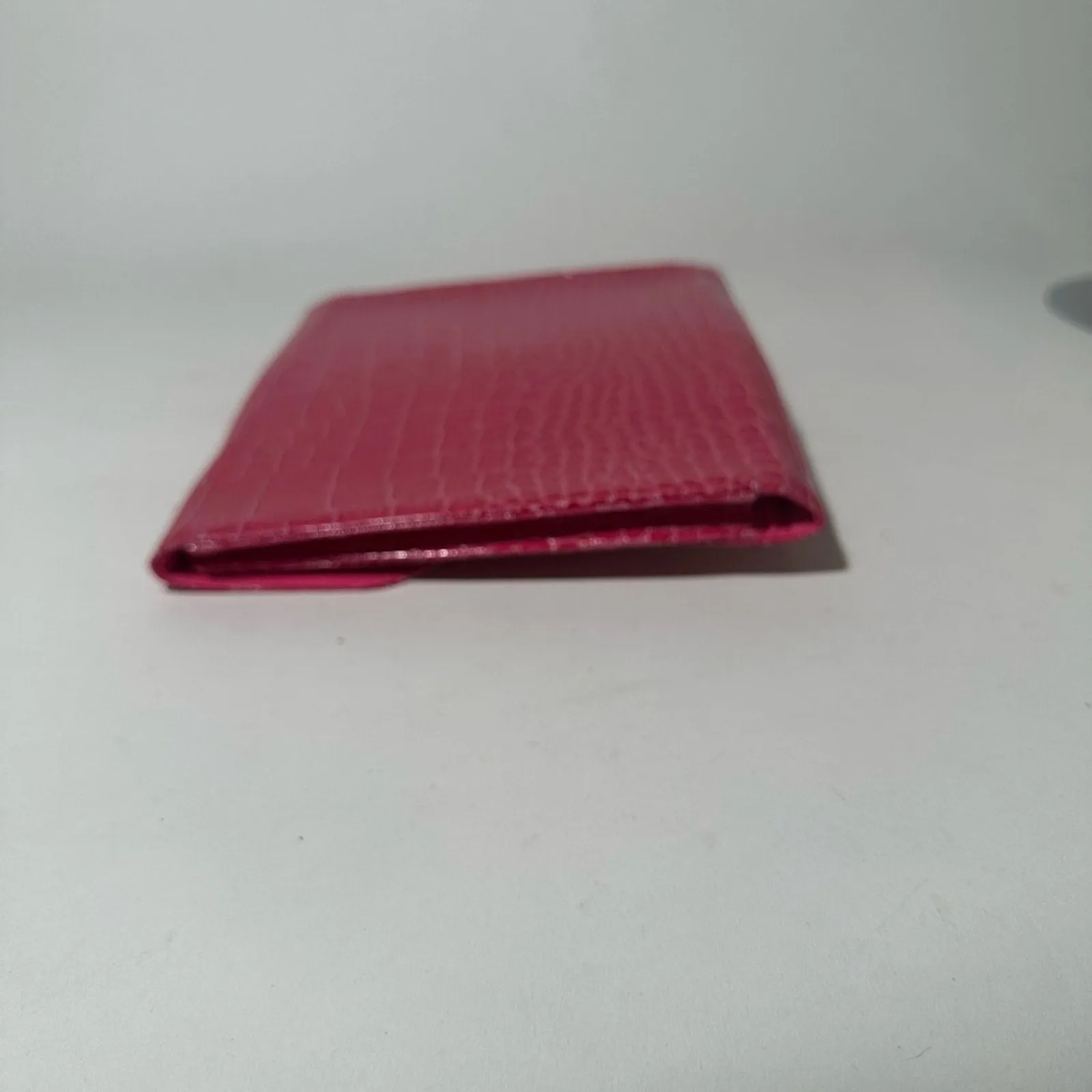 Red Crocodile Embossed Wallet with Mickey Mouse Detail