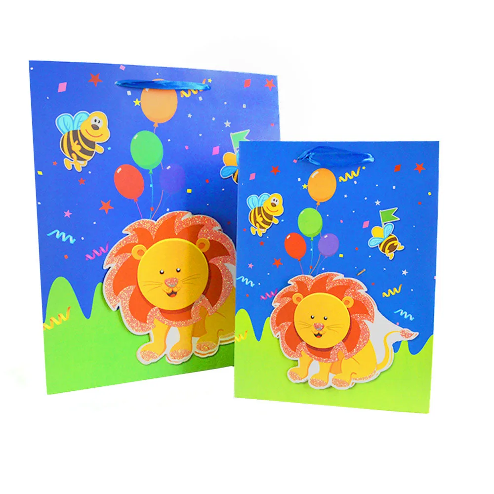 Small and Large Gift Bag with 3D Animal Print