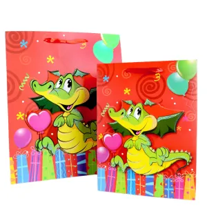 Small and Large Gift Bag with 3D Animal Print