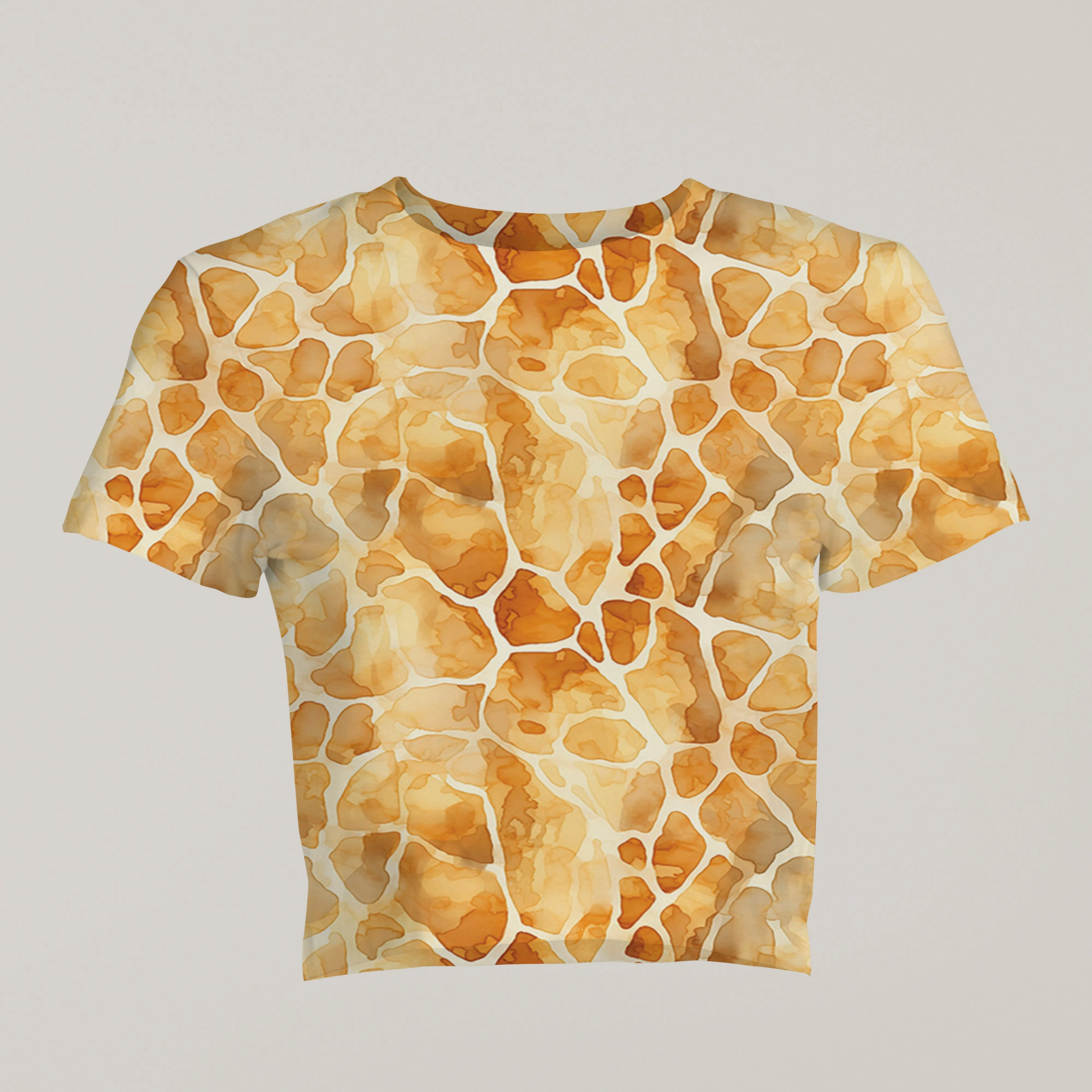 Stand Tall in Style With Giraffe Print Crop Top