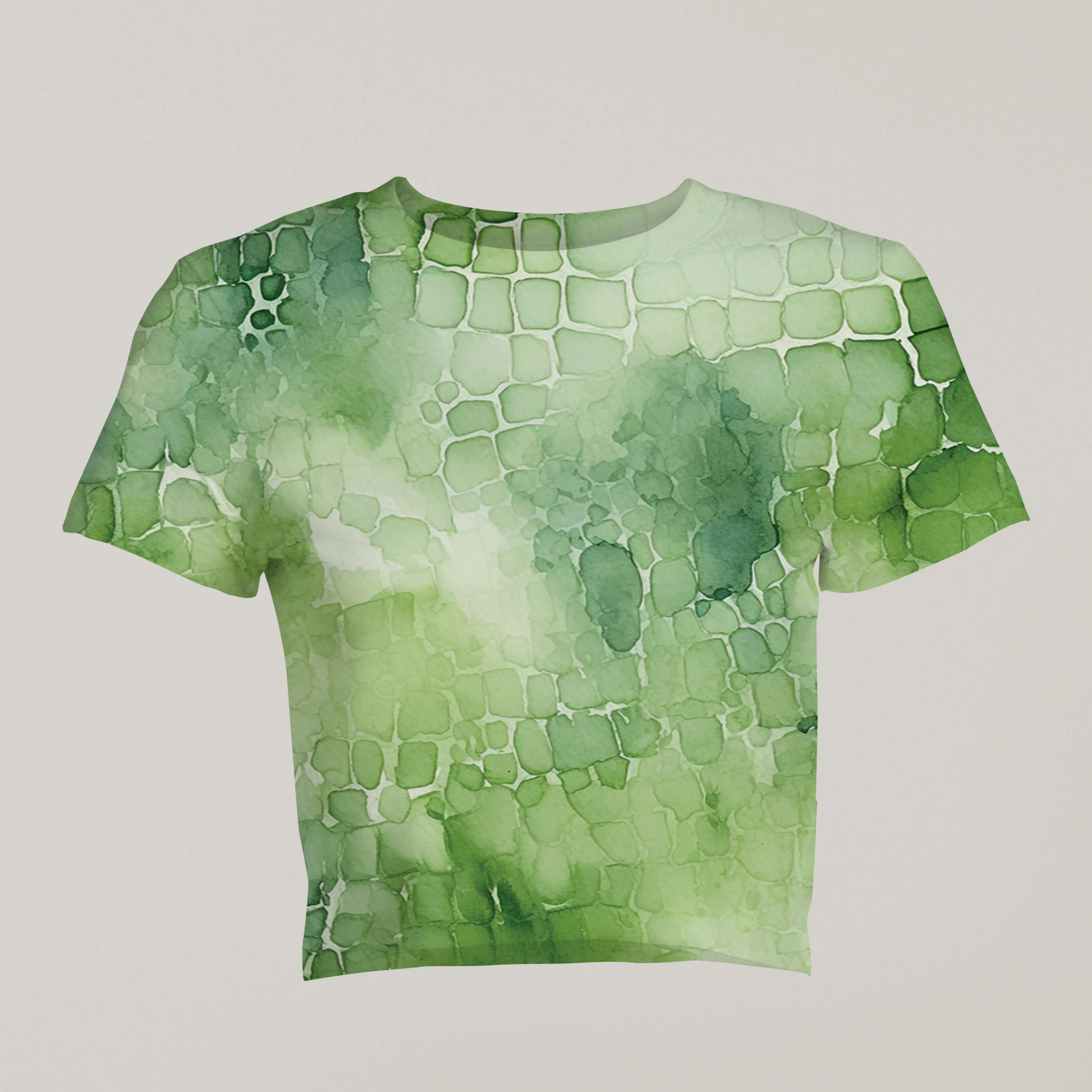 Unleash the Beast: Women's Crocodile Print Crop Top