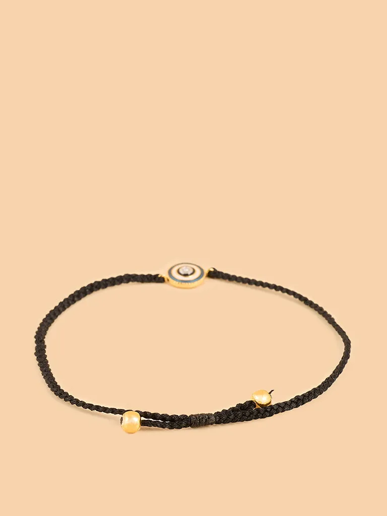 Westside X Pome Studded Evil Eye Macrame Bracelet