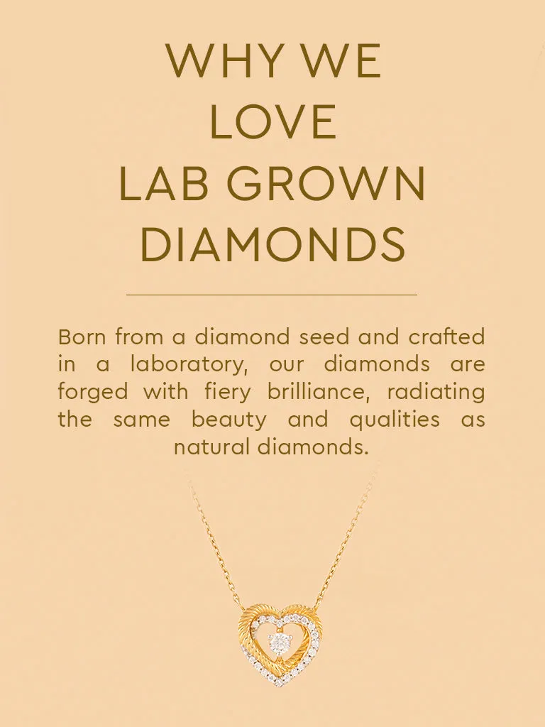 Westside X Pome Trendy Lab Diamond Layered Halo Heart Necklace
