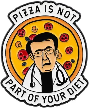 You Not Gonna Starve Pin,Funny Lapel Pins for Backpacks Bags & Hats Cute Brooch Pins for Men Women Dr.Now Clothing Accessories Jewelry Gifts