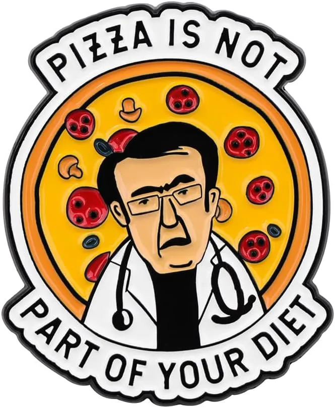 You Not Gonna Starve Pin,Funny Lapel Pins for Backpacks Bags & Hats Cute Brooch Pins for Men Women Dr.Now Clothing Accessories Jewelry Gifts